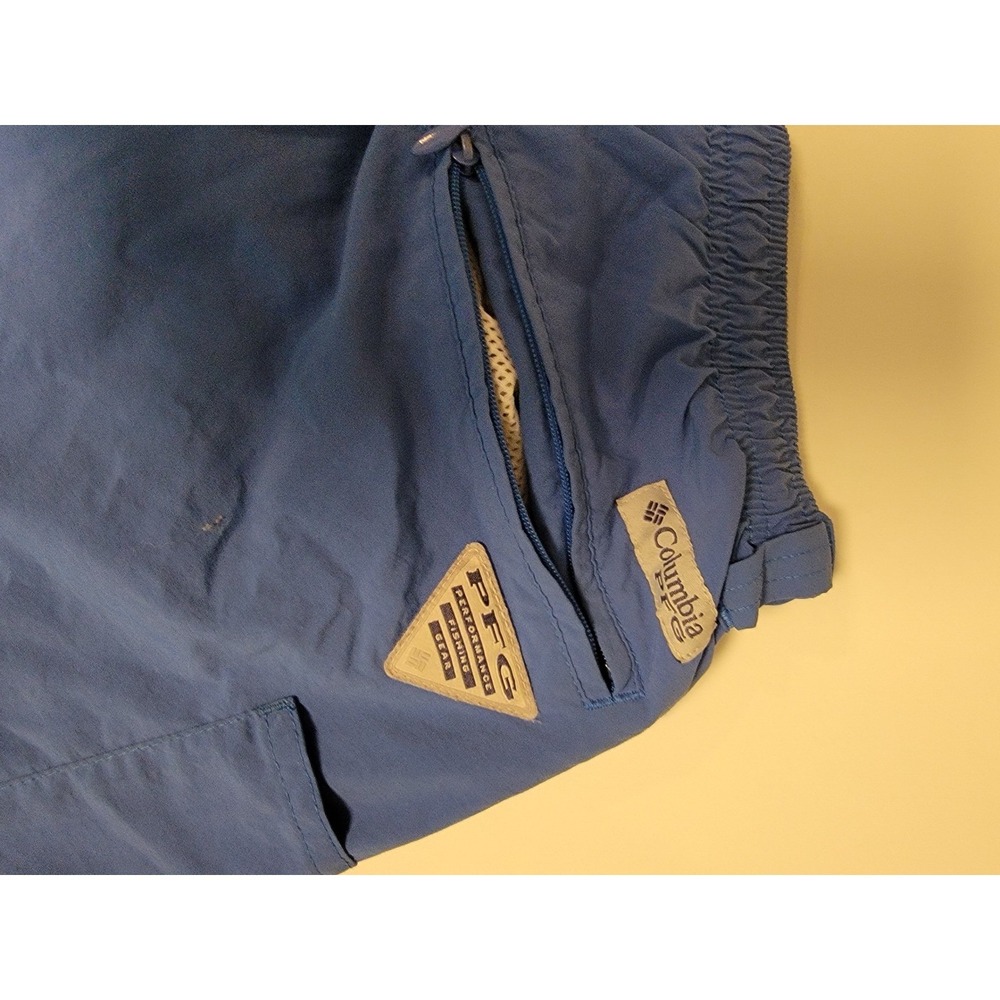 Columbia PFG Mens Blue Fishing Shorts Omni-Shade Mesh Lined Size Medium 6 Inseam - Picture 8 of 8